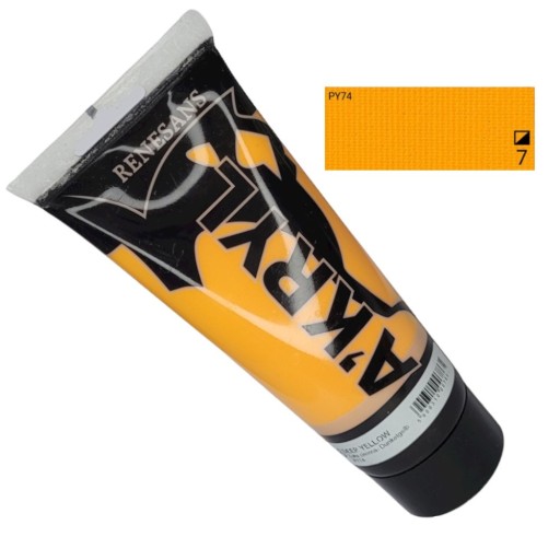 Farba akrylowa 200ml, żółć ciemna, Renesans, NR 6