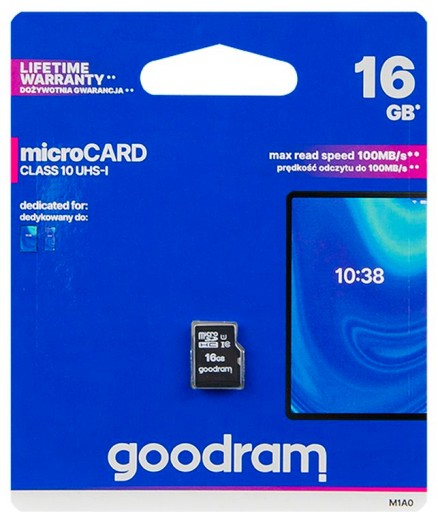 GOODRAM Karta micro SDHC 16GB Class10 UHS-I