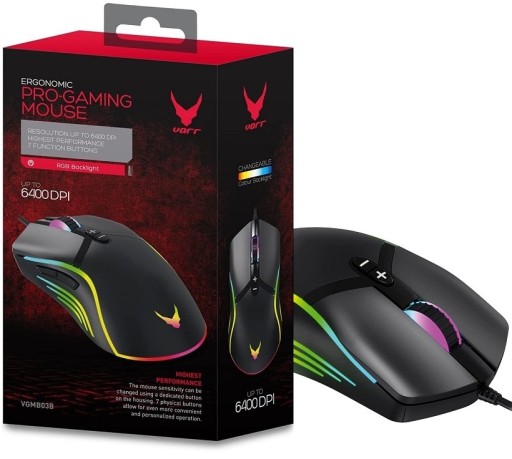 MYSZ gracza GAMINGOWA RGB 6400 DPI Varr VGM-B03