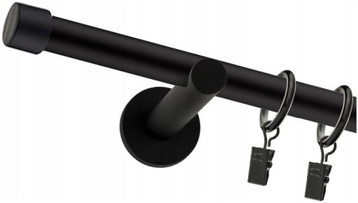 KARNISZ POJEDYNCZY PROSTY 25mm 340cm BIAŁY CZARNY