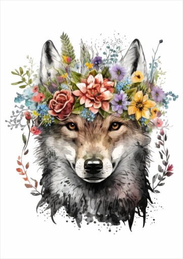 Plakat dla dzieci A3 shining wilk PS257