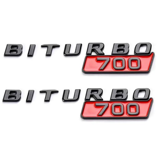 2 szt. 3d ABS Biturbo 700 800 900 Logo błotnik samochodu znaczek z logo naklejka dla mnie