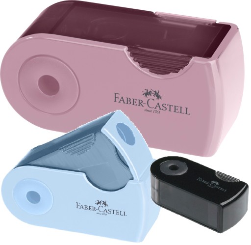 FABER-CASTELL Temperówka pojedyncza z pojemnikiem strugaczka Sleeve Mini