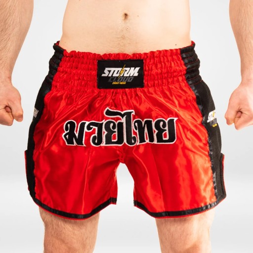 StormCloud Spodenki Treningowe Muay Thai College Czerwone XXL