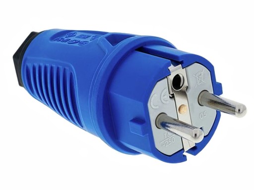Niebieska wtyczka gumowa marki PCE 0521-bs