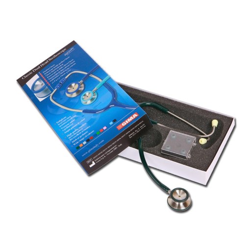 GIMA CLASSIC DUAL HEAD STETHO - BURGUND