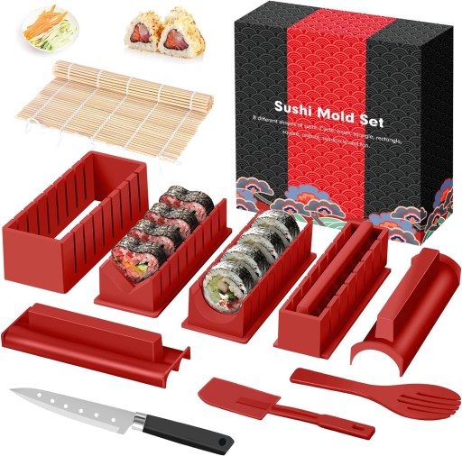 12X ZESTAW DO ROBIENIA SUSHI MATA ROLKA SAMODZIELNEGO KOMPLETNY PAŁECZKI