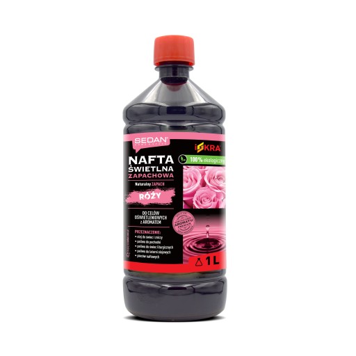 NAFTA świetlna RÓŻA naturalny zapach 1l do lamp