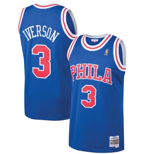 Koszulka Allen Iverson Royal Philadelphia Hardwood Classics Swingman, XXL
