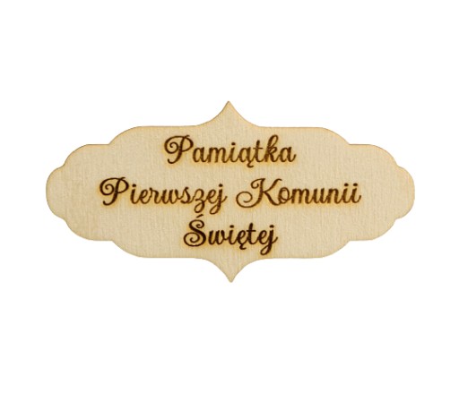 Tabliczka z napisem pamiątka komunii updock 12 cm