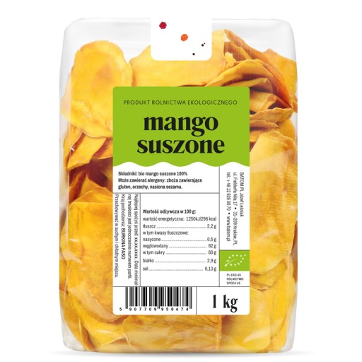 EKOLOGICZNE MANGO SUSZONE BATOM HORECA (1KG) BIO
