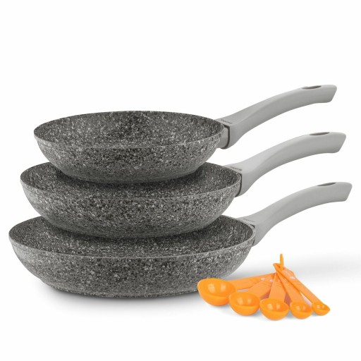 3x PATELNIA GRANITOWA indukcja KOMPLET Konighoffer