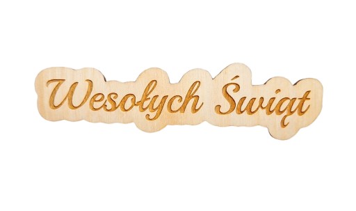 Drewniany napis Wesołych Świąt Baza do makramy Aniołek
