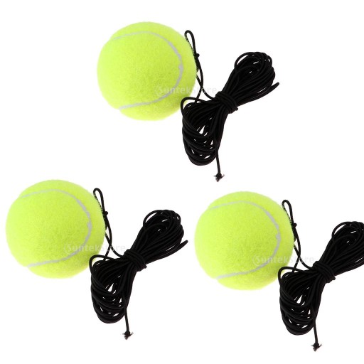 3 Pack Tennis Training Ball with String Trainer Ball for Self study
