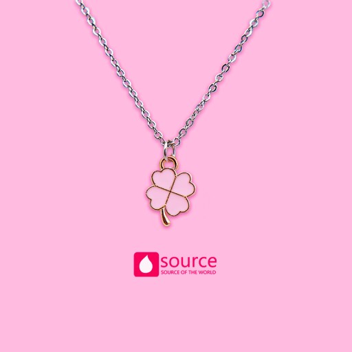 Colored Pentagon Flowers Colored Ladies Necklace