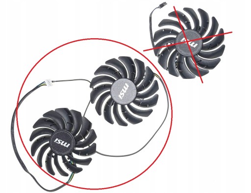 Wentylatory MSI RTX3060 RTX3070 RTX3080 RTX3090