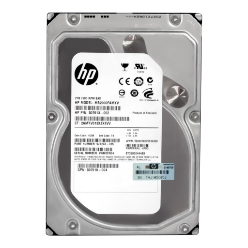 HP 507613-002 2TB SAS-2 7.2K 16MB 3.5' MB2000FAMYV