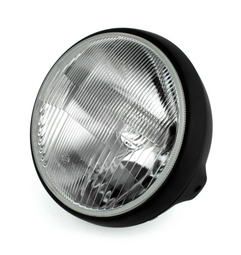 LAMPA MOTOCYKLOWA PRZEDNIA 7 CALI 12V MATOWA RAMKA