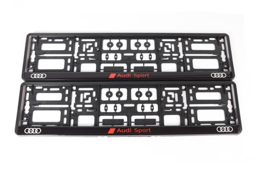 RAMKI RAMKA TABLICY AUDI SPORT LOGO CZERWONE 2szt