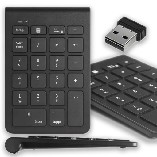Bezprzewodowa klawiatura numeryczna nożycowa B038 z odbiornikiem USB WiFi
