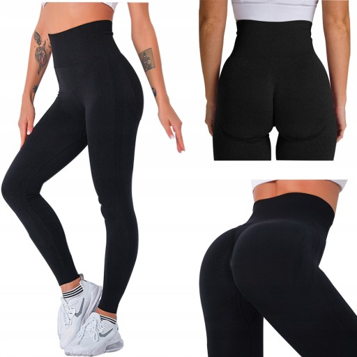 LEGINSY SPORTOWE BEZSZWOWE WYSOKI STAN FITNESS M