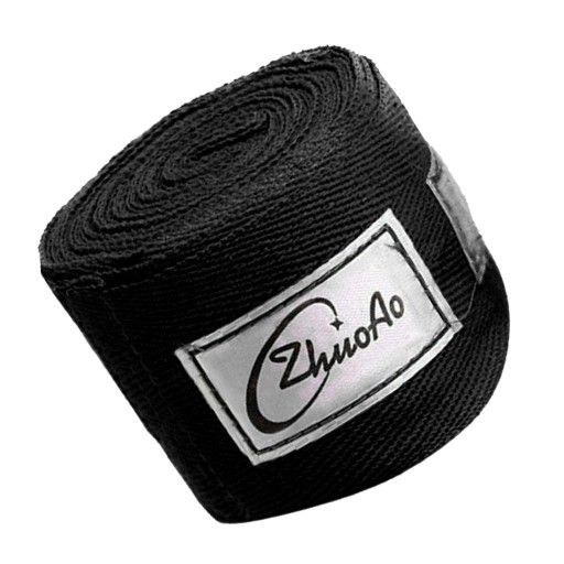 d-5mx5cm Boxing Hand Bandage Innner Gloves with Thumb Loop For Sports Black