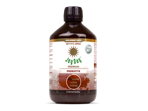 BIO PROBIOTYK KURKUMA IMBIR PIEPRZ 500ML JOYDAY