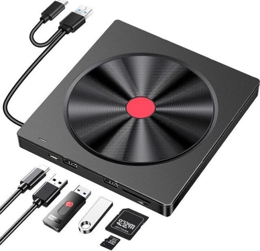 Zewnętrzny napęd CD/DVD do laptopa, 1 USB 3.0 do laptopa, nagrywarka CD ROM