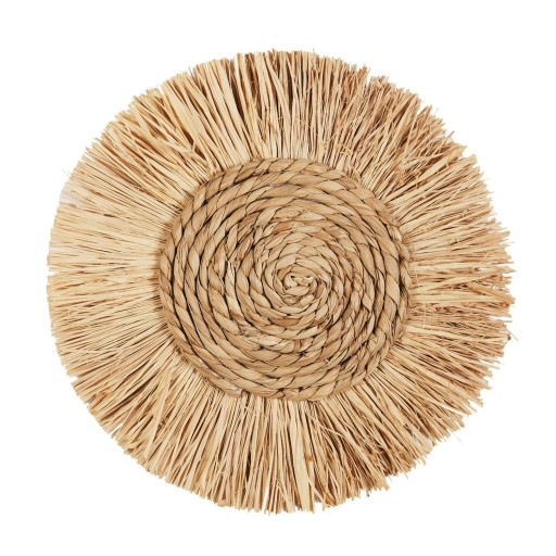 Dekoracja ścienna Boho trawa 26cm raffia