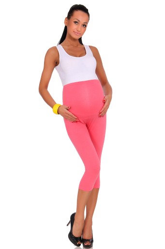 CIĄŻOWE LEGGINSY 3/4 - GETRY Z PANELEM PREG34 - M