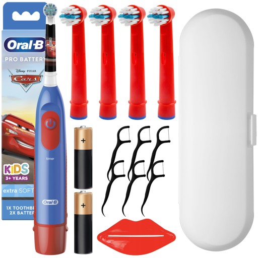 SZCZOTECZKA ELEKTRYCZNA ORAL-B ADVANCE AUTA DLA DZIECI + ETUI DB5
