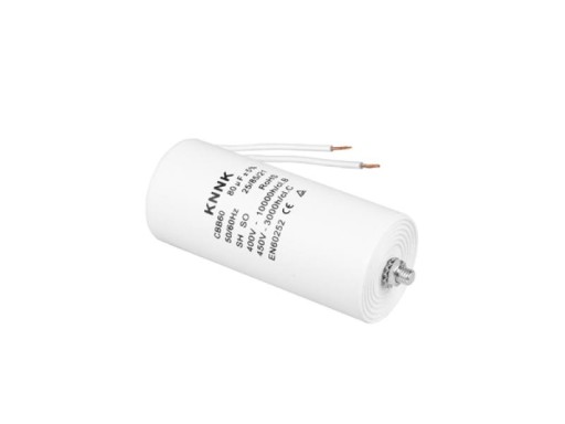 KONDENSATOR ROZRUCHOWY 80uF/450V Z PRZEWODAMI