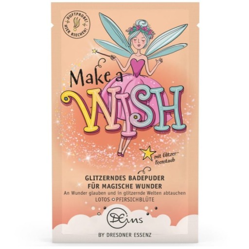 DRESDNER ESSENZ Puder sól do kąpieli z brokatem Make a Wish
