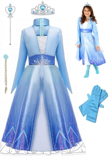 SUKIENKA ELSA FROZEN 2 KRAINA LODU 2-3L + ZESTAW