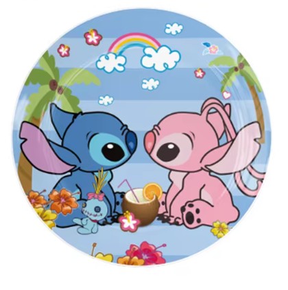 Papierowe Talerzyki z motywem Lilo i Stich Talerze STICZ STICH ANGEL 6 szt
