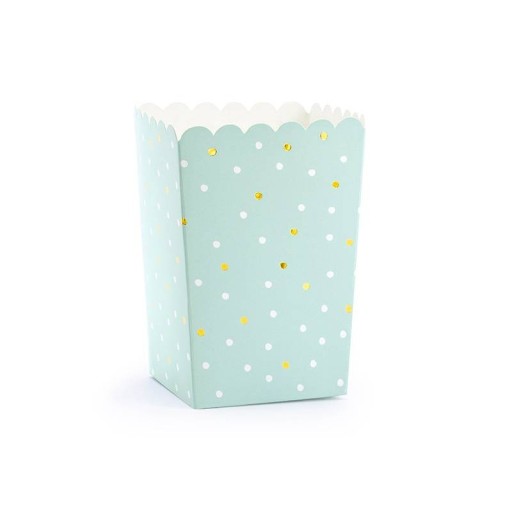 Pudełka na popcorn, mix, 7x7x12,5cm (1 op. / 6 szt.)