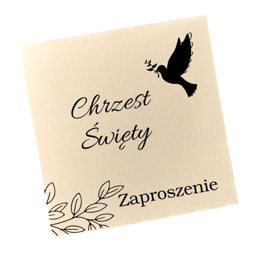 ZAPROSZENIE CHRZEST ŚW BEZ PERSONALIZACJI WZORY