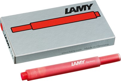 Naboje atramentowe LAMY T10 (5 sztuk) - czerwone