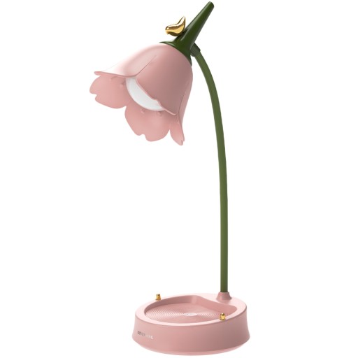 LAMPA BIURKOWA LED KWIAT PTAK VINTAGE NOCNA
