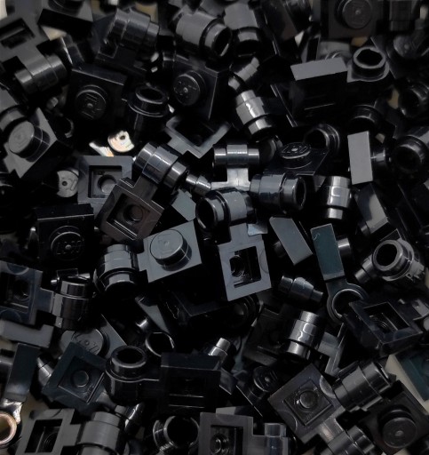 Lego 4081b Plate 1x1 with Ring Black 25szt.Nowe