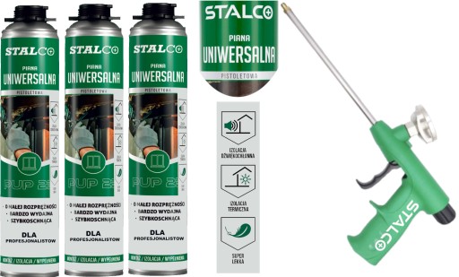 STALCO PIANKA NISKOPRĘŻNA CAŁOROCZNA 3x + PISTOLET