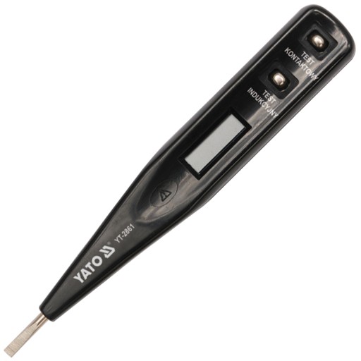 YATO PRÓBNIK NAPIĘCIA LCD 12-250V PROBÓWKA TESTER