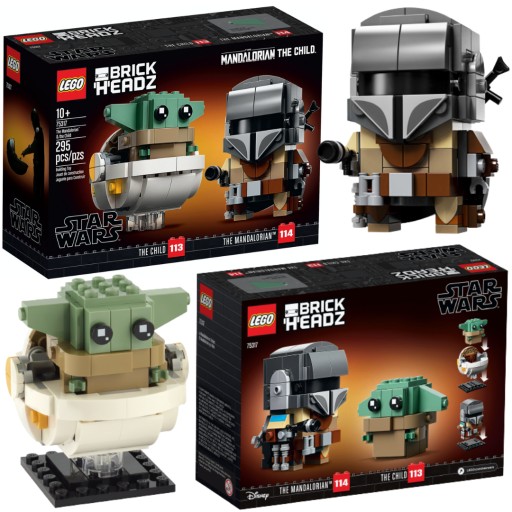 KLOCKI LEGO BRICKHEADZ STAR WARS MANDALORIANIN PREZENT DLA 10,11,12 LATKA