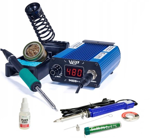 Stacja lutownicza HOTAIR WEP 948DB+II T12 + START PACK
