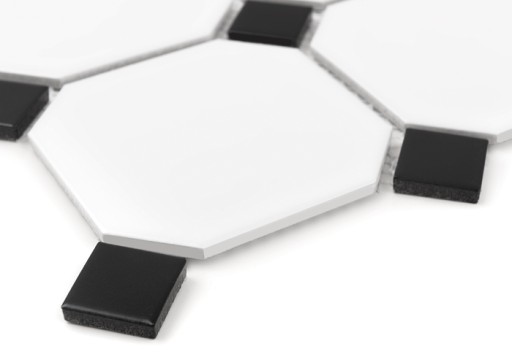DUNIN mozaika gresowa Octagon 95 matt czarna biała