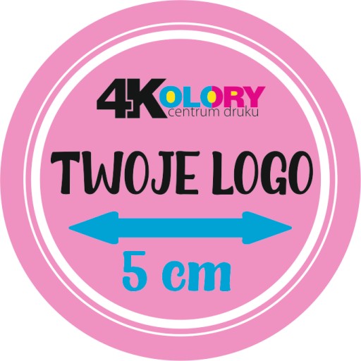 Naklejki Firmowe Reklamowe Logo Grafika 5cm ARKUSZ 250szt