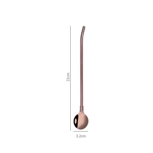 Reusable Multicolor Tea Scoop Stirring Drinking Spoon Stainless Steel