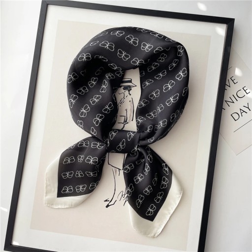 2022 Spring New Silk Scarf Women Square Shawls and