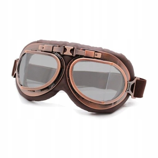 GOGLE motocyklowe RETRO na MOTOR do KASKU okulary