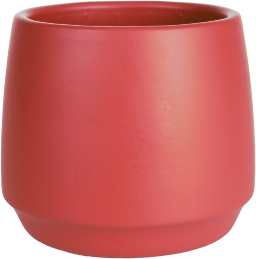 Doniczka ceramiczna czerwona mała